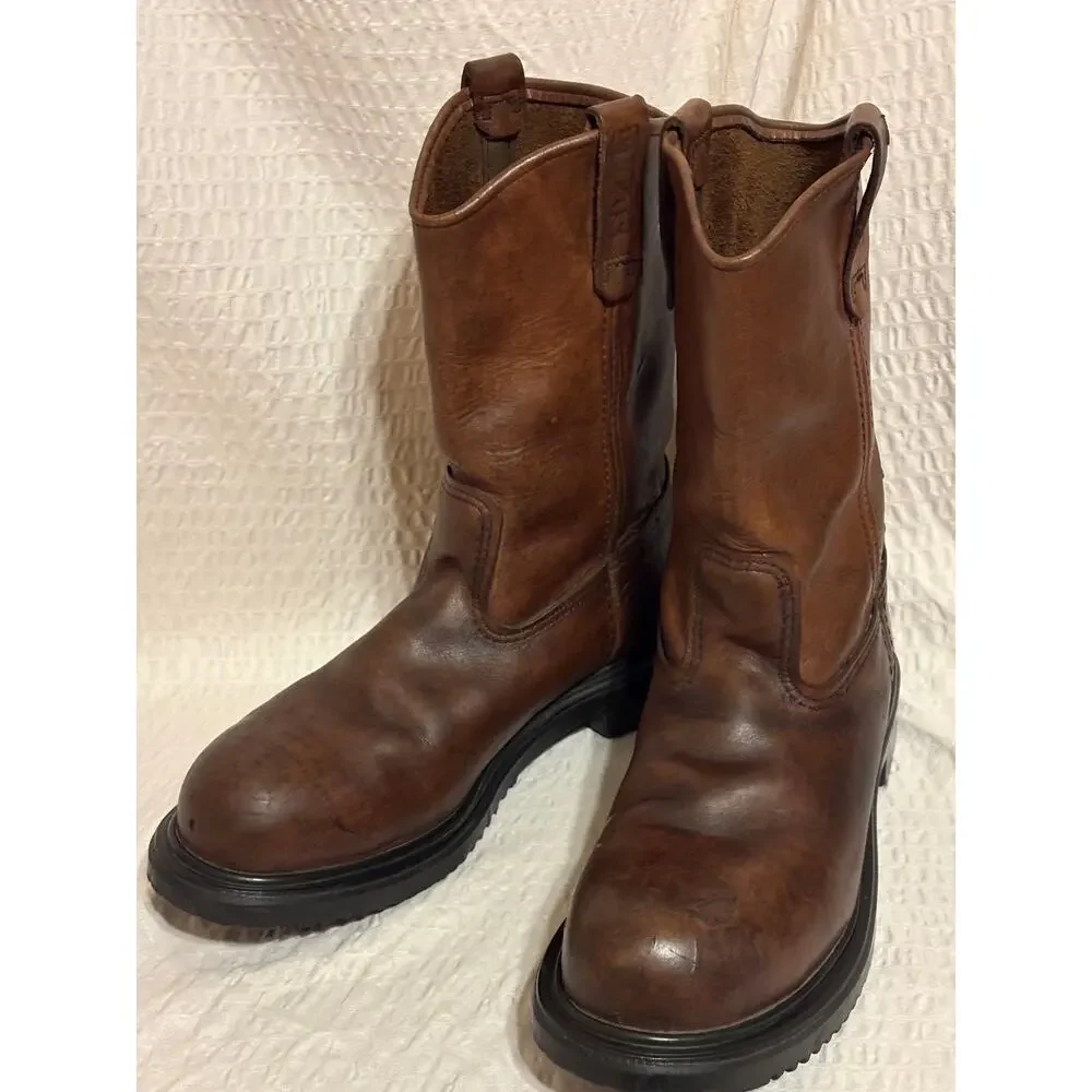 Red Wing USA Pecos 2231 Pull On Work Boot Men’s 9.5B  EH Steel Toe PLZ READ